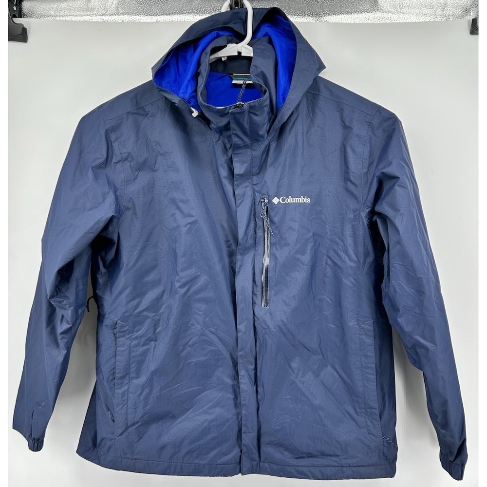 Columbia Men's Full Zip Weatherproof Nylon Jacket Blue Size XL